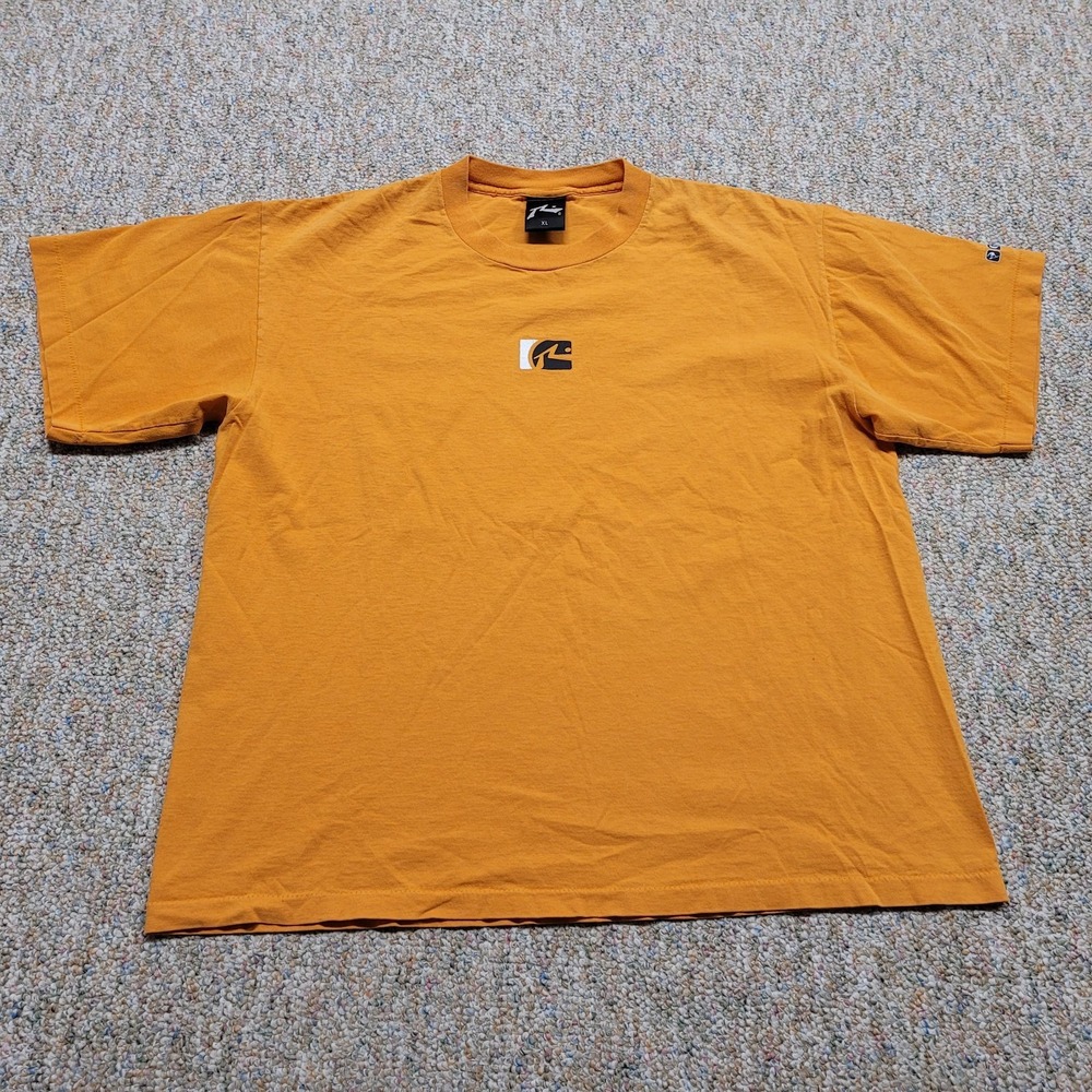 Vintage Rusty Shirt Mens XL Orange‎ Short Sleeve Tee Skate BMX Surf 90s Y2K USA